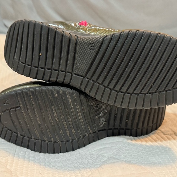 TWIG Girls Green Pink Patent Leather Boots Pink Zipper US 3 1/2 EUR 34 NWOB - Picture 5 of 7